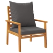 vidaXL 5 Piece Solid Acacia Wood Garden Lounge Set in Gray