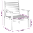 vidaXL Solid Acacia Wood Medium Garden Lounge Set in Natural
