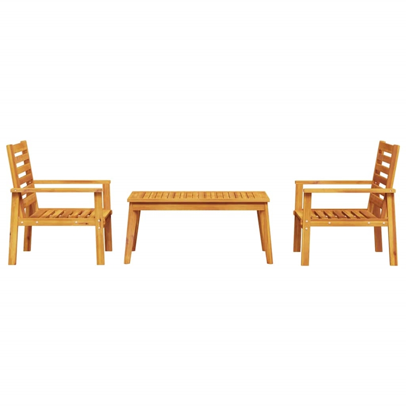 vidaXL Solid Acacia Wood Medium Garden Lounge Set in Natural