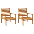 vidaXL Solid Acacia Wood Medium Garden Lounge Set in Natural