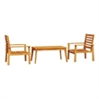 vidaXL Solid Acacia Wood Medium Garden Lounge Set in Natural