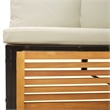 vidaXL 6 Piece Solid Acacia Wood Sofa Set in White/Cream