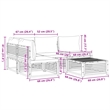 vidaXL 5 Piece Solid Acacia Wood Sofa Set in White/Cream