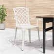 vidaXL Aluminum Medium Furniture Set in White