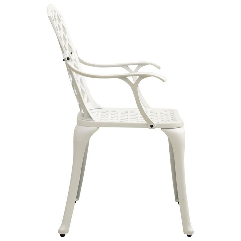 vidaXL Aluminum Medium Furniture Set in White