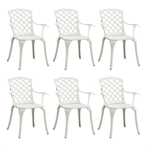 vidaXL Aluminum Medium Furniture Set in White