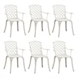 vidaXL Aluminum Medium Furniture Set in White