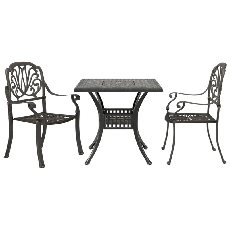 vidaXL Aluminum Medium Bistro Set