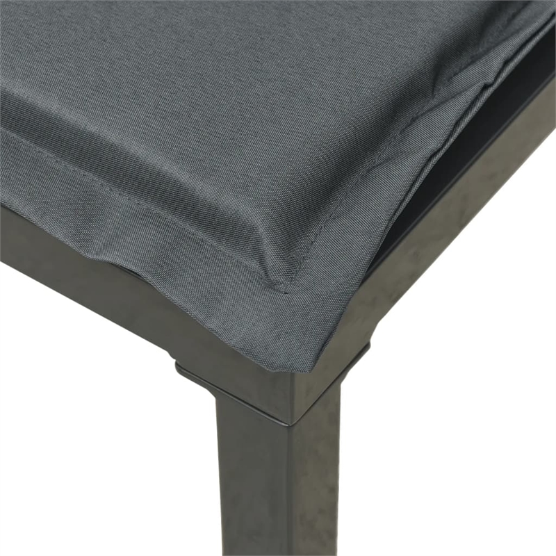 vidaXL 5 Piece Steel Garden Lounge Set in Black/Gray
