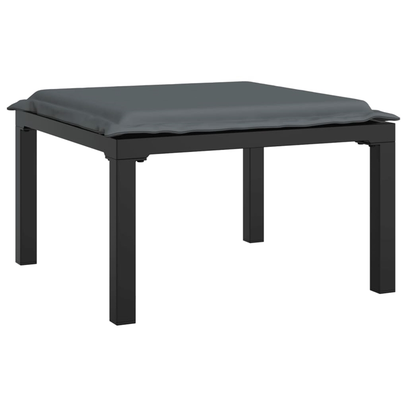 vidaXL 4 Piece Steel Garden Lounge Set in Black/Gray