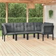 vidaXL 5 Piece Steel Garden Lounge Set in Black/Gray