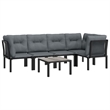 vidaXL 6 Piece Garden Lounge Set in Black/Gray