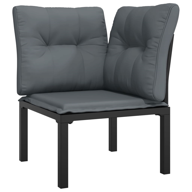 vidaXL 6 Piece Garden Lounge Set in Black/Gray
