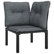 vidaXL 7 Piece Steel Garden Lounge Set in Black/Gray