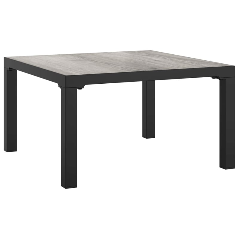 vidaXL 7 Piece Steel Garden Lounge Set in Black/Gray