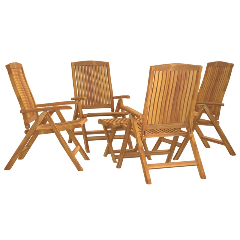 vidaXL 5 Piece Wood Garden Lounge Set in Brown