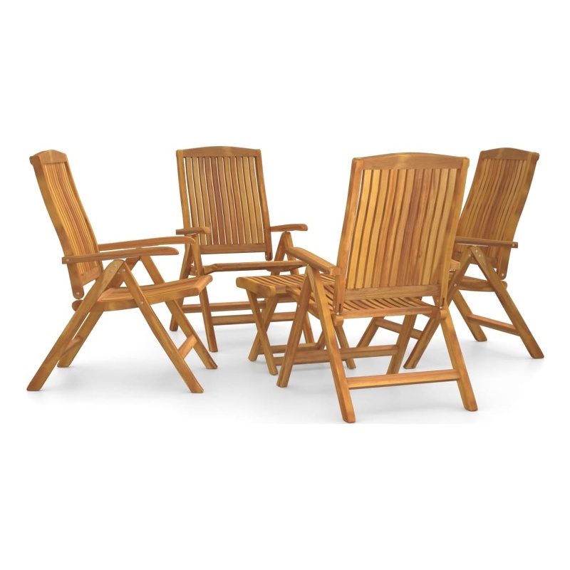 vidaXL 5 Piece Wood Garden Lounge Set in Brown