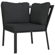 vidaXL 6 Piece Steel Garden Lounge Set in Black/Gray