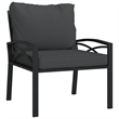 vidaXL 7 Piece Steel Garden Lounge Set in Black/Gray