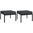 vidaXL 7 Piece Steel Garden Lounge Set in Black/Gray