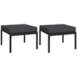 vidaXL 9 Piece Steel Small Garden Lounge Set in Black/Gray