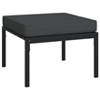 vidaXL 9 Piece Steel Small Garden Lounge Set in Black/Gray