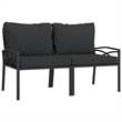 vidaXL 6 Piece Steel Garden Lounge Set in Black/Gray