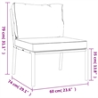 vidaXL 5 Piece Steel Garden Lounge Set in Black/Gray