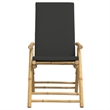 vidaXL 3 Piece Bamboo Small Bistro Set in Gray/Brown/Natural
