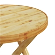 vidaXL 3 Piece Bamboo Small Bistro Set in Gray/Brown/Natural
