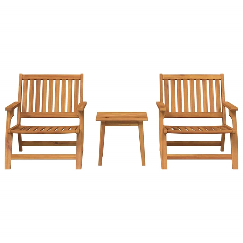 vidaXL Solid Acacia Wood Furniture Set in Brown