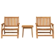 vidaXL Solid Acacia Wood Furniture Set in Brown