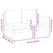 vidaXL 4 Piece Solid Acacia Wood Sofa Set in White/Cream