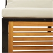 vidaXL 6 Piece Solid Acacia Wood Large Sofa Set in White/Cream
