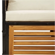 vidaXL 7 Piece Solid Acacia Wood Sofa Set in White/Cream