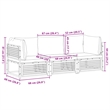 vidaXL 3 Piece Solid Acacia Wood Sofa Set in White/Cream