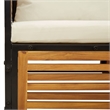 vidaXL 12 Piece Solid Acacia Wood Sofa Set in White/Cream