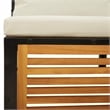 vidaXL 9 Piece Solid Acacia Wood Sofa Set in White/Cream
