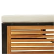 vidaXL 9 Piece Solid Acacia Wood Sofa Set in White/Cream