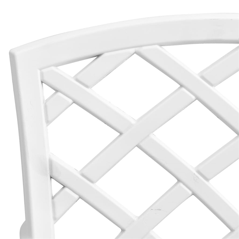 vidaXL Aluminum Small Bistro Set in White