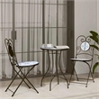vidaXL Powder-Coated Iron Small Bistro Set in White/Blue