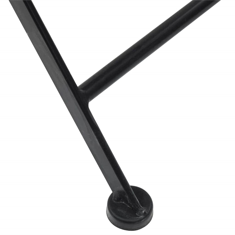 vidaXL Powder-Coated Iron Small Bistro Set in White/Blue