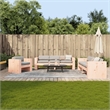 vidaXL 2 Piece Wood Medium Garden Lounge Set in Natural