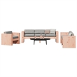 vidaXL 2 Piece Wood Medium Garden Lounge Set in Natural