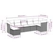 vidaXL 7 Piece Poly Rattan Sofa Set in Black/Blue