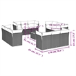 vidaXL 13 Piece Solid Acacia Wood Sofa Set in Gray/Brown