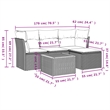 vidaXL 5 Piece Solid Acacia Wood Sofa Set in Gray/Brown/Beige