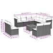vidaXL 12 Piece Solid Acacia Wood Large Sofa Set in Gray/Beige