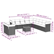 vidaXL 12 Piece Solid Acacia Wood Sofa Set in Gray/Brown