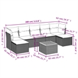 vidaXL 8 Piece Solid Acacia Wood Sofa Set in Brown/Beige